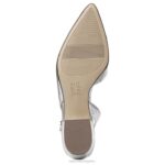 mujer Naturalizer cuero plateado bancos puntiagudos planos RTZ4T80 - Imagen 7