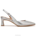 mujer Naturalizer cuero plateado bomba destalonada Dalary RTZ4T105 - Imagen 2
