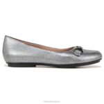 mujer Naturalizer cuero plateado maxwell poco plano RTZ4T52 - Imagen 2