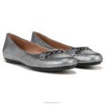 mujer Naturalizer cuero plateado maxwell poco plano RTZ4T52