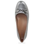 mujer Naturalizer cuero plateado maxwell poco plano RTZ4T52 - Imagen 4