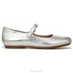 mujer Naturalizer cuero plateado merceditas maxwell planas RTZ4T49 - Imagen 2