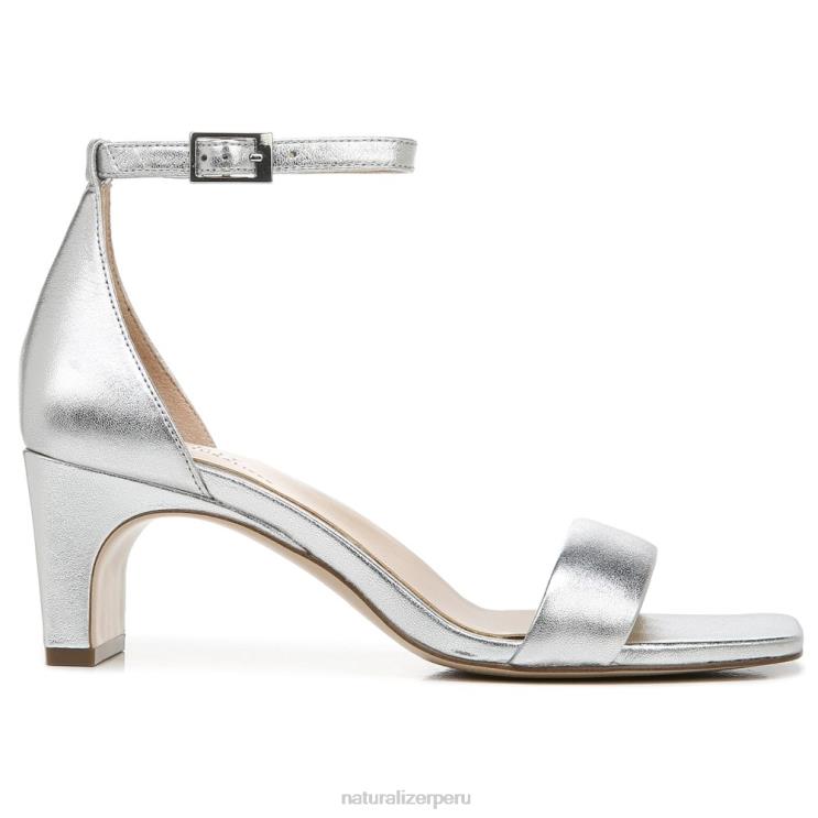 mujer Naturalizer cuero plateado sandalia de vestir iriss 27 edit RTZ4T116 - Imagen 2