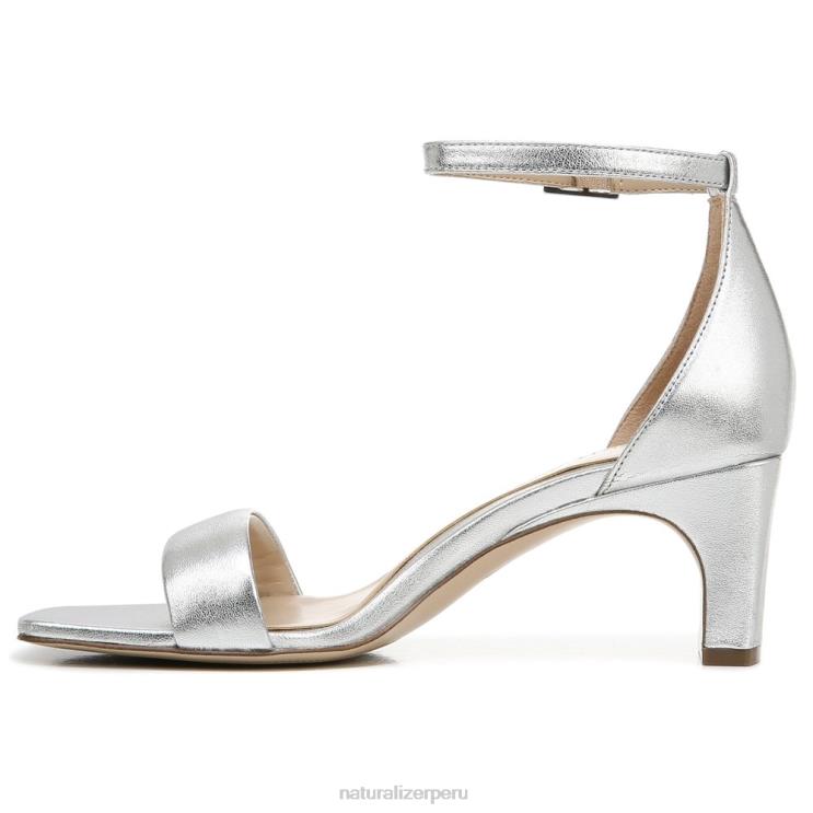 mujer Naturalizer cuero plateado sandalia de vestir iriss 27 edit RTZ4T116 - Imagen 3