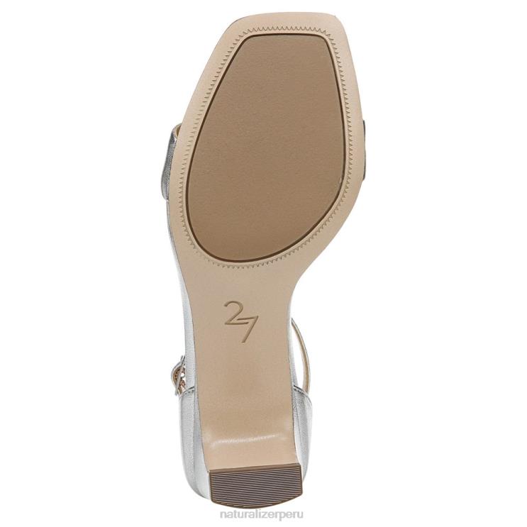 mujer Naturalizer cuero plateado sandalia de vestir iriss 27 edit RTZ4T116 - Imagen 7