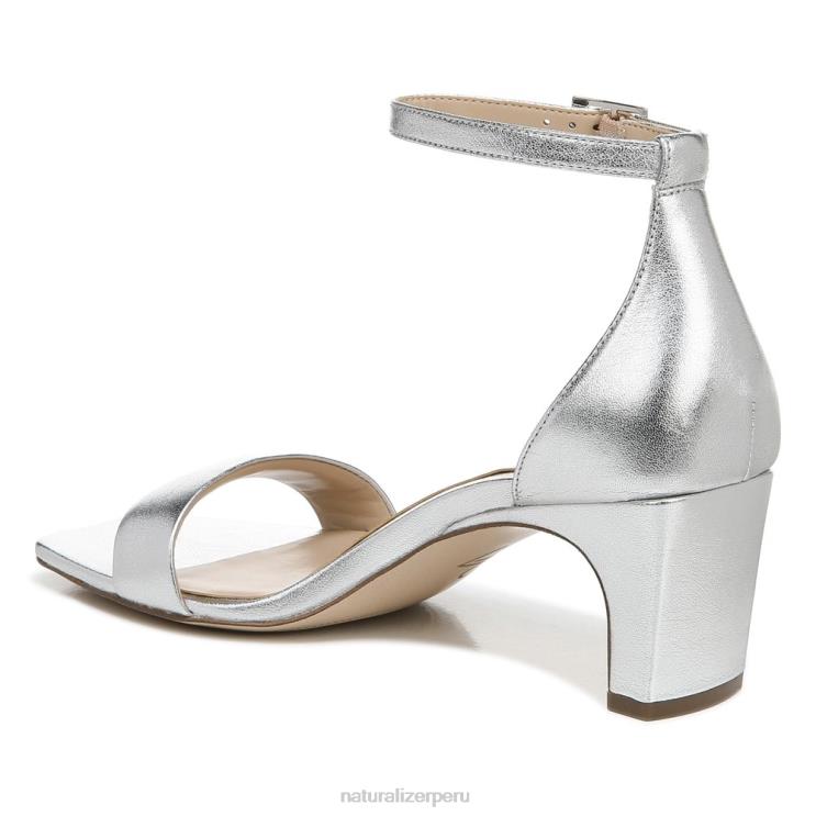 mujer Naturalizer cuero plateado sandalia de vestir iriss 27 edit RTZ4T116 - Imagen 8