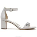 mujer Naturalizer cuero plateado sandalia de vestir vera 2 RTZ4T609 - Imagen 2