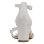mujer Naturalizer cuero plateado sandalia de vestir vera 2 RTZ4T609 - Imagen 6
