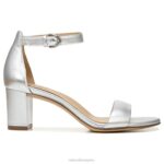 mujer Naturalizer cuero plateado sandalia de vestir vera RTZ4T14 - Imagen 2