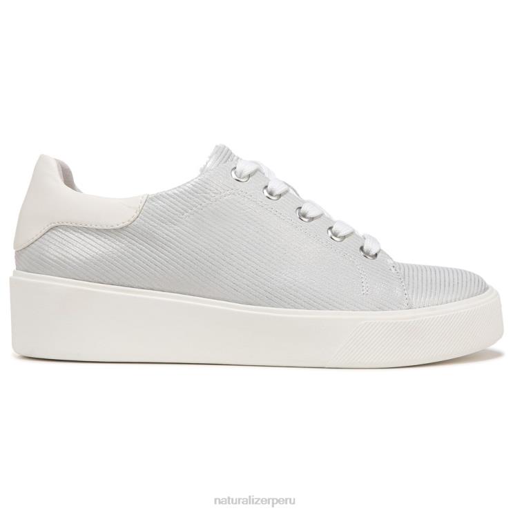 mujer Naturalizer cuero plateado tenis morrison 2.0 con cordones RTZ4T93 - Imagen 2