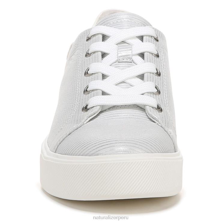 mujer Naturalizer cuero plateado tenis morrison 2.0 con cordones RTZ4T93 - Imagen 5
