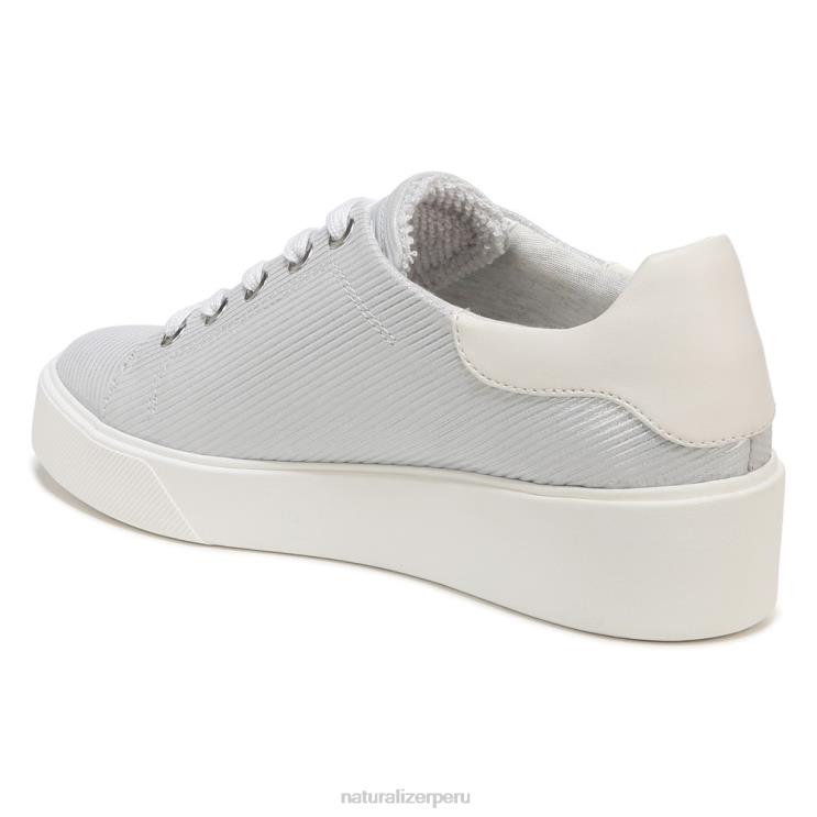 mujer Naturalizer cuero plateado tenis morrison 2.0 con cordones RTZ4T93 - Imagen 8
