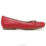 mujer Naturalizer cuero rojo carmesí maxwell poco plano RTZ4T55 - Imagen 2