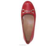mujer Naturalizer cuero rojo carmesí maxwell poco plano RTZ4T55 - Imagen 4