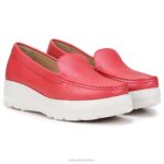 mujer Naturalizer cuero rojo mocasín luanna RTZ4T41