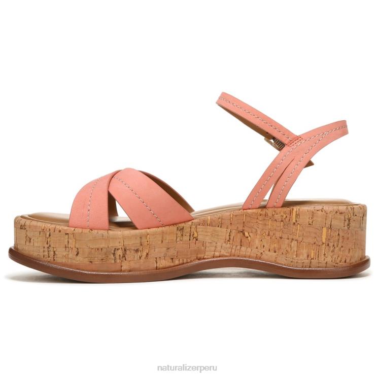 mujer Naturalizer cuero rosa melocotón coral sandalia rikki RTZ4T614 - Imagen 3