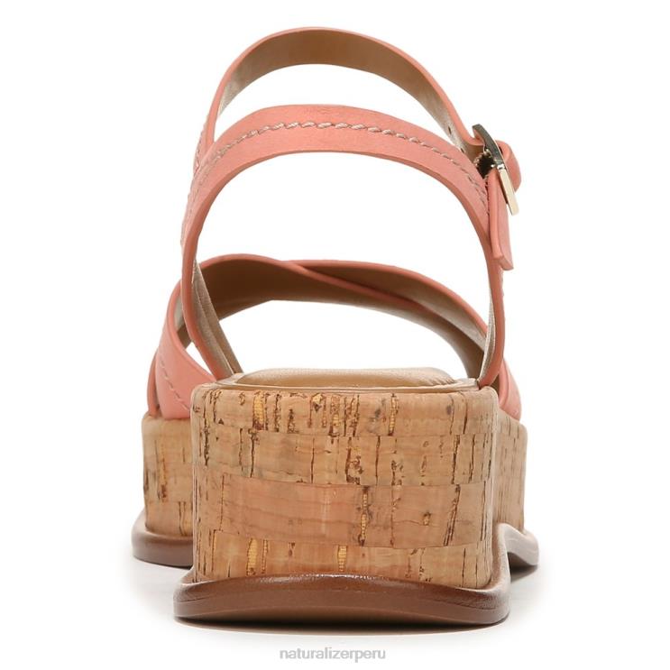 mujer Naturalizer cuero rosa melocotón coral sandalia rikki RTZ4T614 - Imagen 6