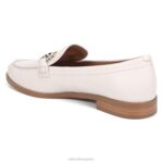mujer Naturalizer cuero satinado beige perla holgazán stevie RTZ4T261 - Imagen 8