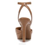 mujer Naturalizer marrón café charol zapatos de tacón con correa en el tobillo clarice RTZ4T173 - Imagen 6