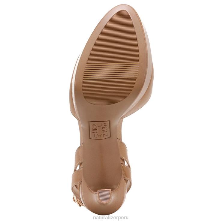 mujer Naturalizer marrón café charol zapatos de tacón con correa en el tobillo clarice RTZ4T173 - Imagen 7