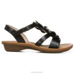 mujer Naturalizer negro hecho a mano sandalia soul sing 2 RTZ4T387 - Imagen 2