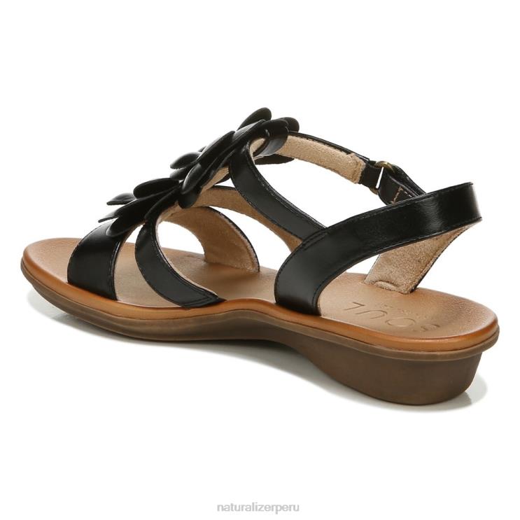 mujer Naturalizer negro hecho a mano sandalia soul sing 2 RTZ4T387 - Imagen 8