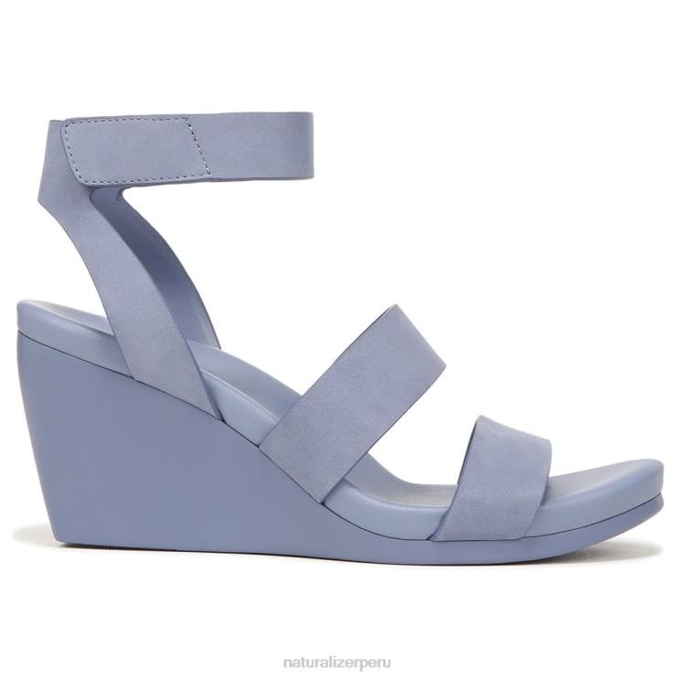 mujer Naturalizer nubuck azul acero sandalia con cuña gen n ignite RTZ4T151 - Imagen 2