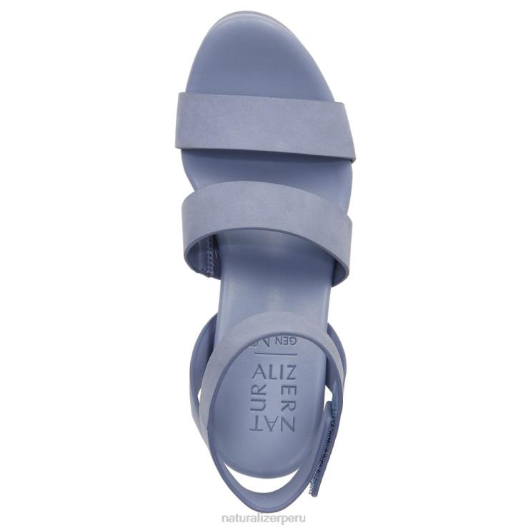 mujer Naturalizer nubuck azul acero sandalia con cuña gen n ignite RTZ4T151 - Imagen 4