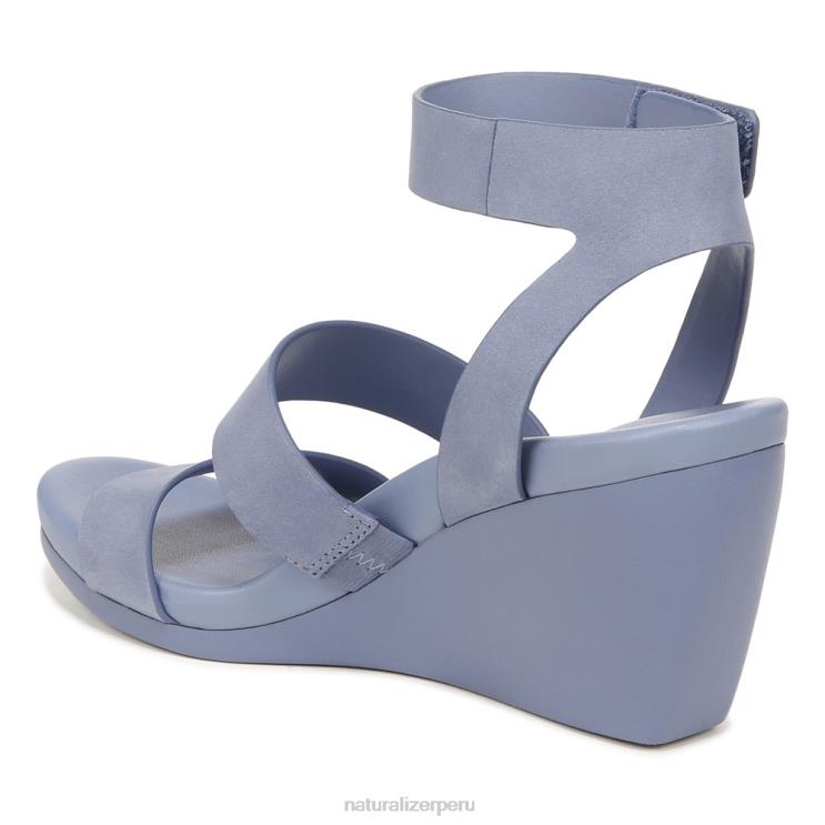 mujer Naturalizer nubuck azul acero sandalia con cuña gen n ignite RTZ4T151 - Imagen 7