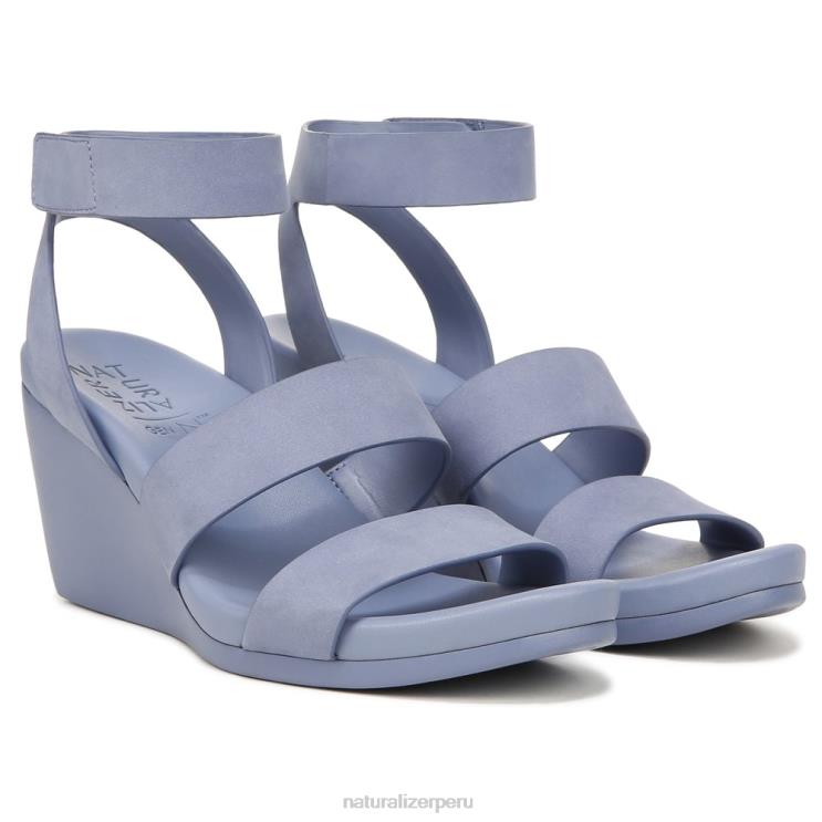 mujer Naturalizer nubuck azul acero sandalia con cuña gen n ignite RTZ4T151 - Imagen 1