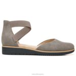 mujer Naturalizer nubuck sintético gris introducción del alma plana RTZ4T330 - Imagen 2