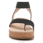 mujer Naturalizer nubuck sintético negro sandalia alma divina RTZ4T521 - Imagen 5