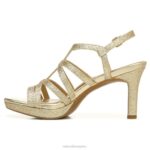 mujer Naturalizer oro brillo sintético sandalia de vestir baylor RTZ4T581 - Imagen 3