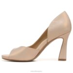 mujer Naturalizer pan de jengibre beige charol lthr zapatos de tacón peep toe resistentes RTZ4T539 - Imagen 3