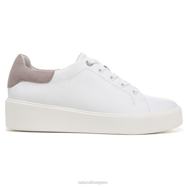 mujer Naturalizer piel blanca/tórtola tenis morrison 2.0 con cordones RTZ4T91 - Imagen 2