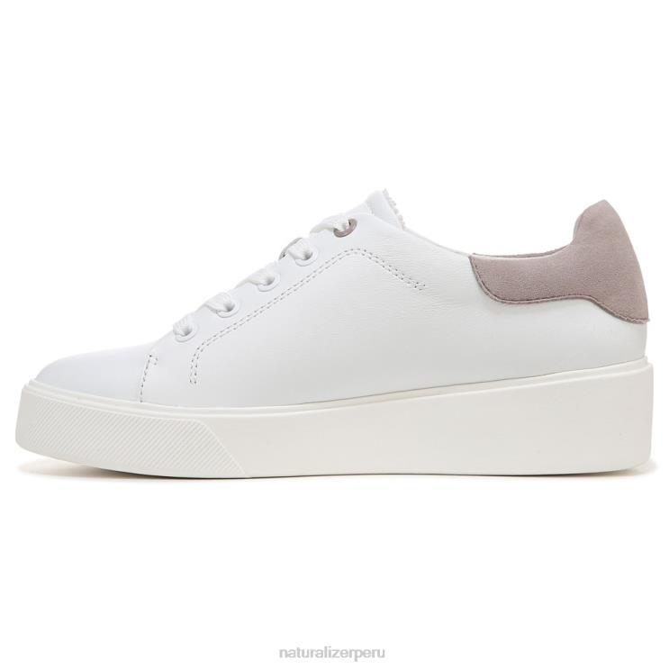 mujer Naturalizer piel blanca/tórtola tenis morrison 2.0 con cordones RTZ4T91 - Imagen 3