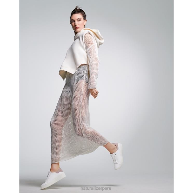 mujer Naturalizer piel blanca/tórtola tenis morrison 2.0 con cordones RTZ4T91 - Imagen 8