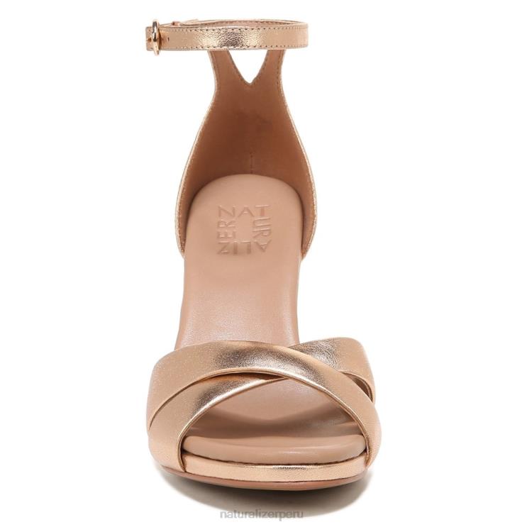 mujer Naturalizer piel de champán suave sandalia de vestir lizbeth RTZ4T219 - Imagen 5