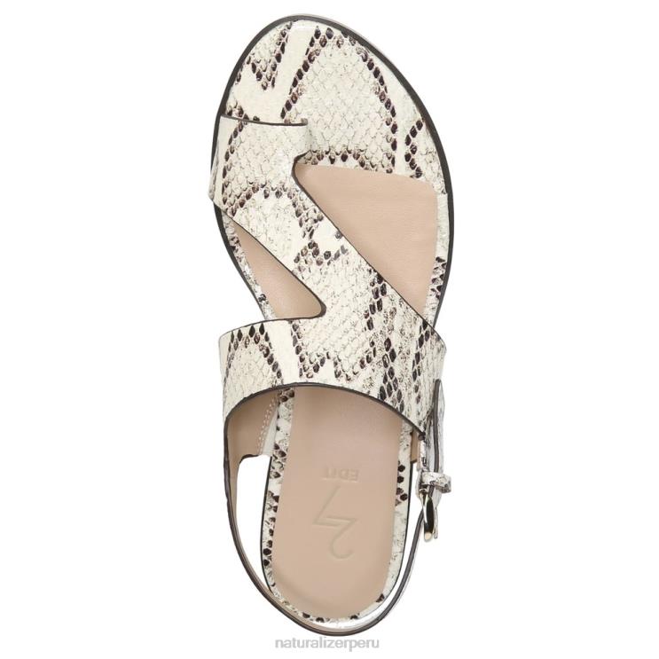 mujer Naturalizer piel de cobra marfil 27 editar sandalia eris RTZ4T611 - Imagen 4