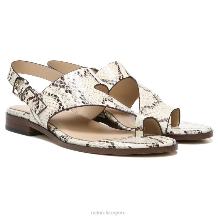 mujer Naturalizer piel de cobra marfil 27 editar sandalia eris RTZ4T611 - Imagen 1