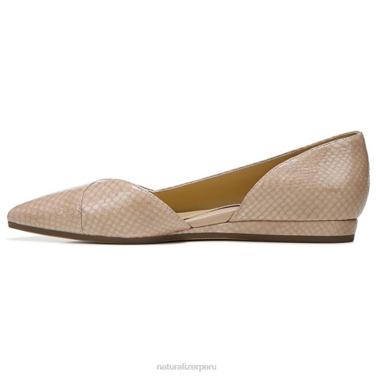 mujer Naturalizer piel de serpiente malva vintage kristin plana RTZ4T267 - Imagen 3