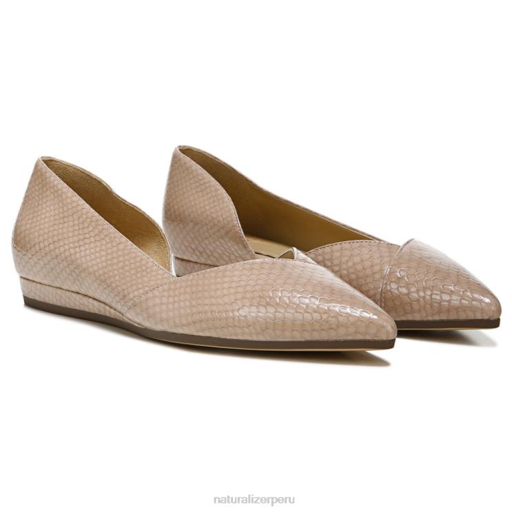 mujer Naturalizer piel de serpiente malva vintage kristin plana RTZ4T267 - Imagen 1