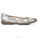 mujer Naturalizer serpiente plateada desnuda sintética plana flexible RTZ4T571 - Imagen 2
