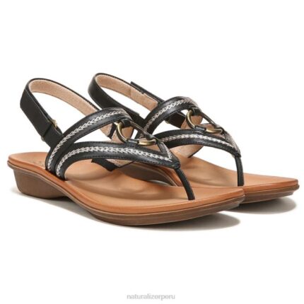 mujer Naturalizer sintético liso negro sandalia soul soleada RTZ4T555