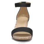 mujer Naturalizer sintético negro sandalia areda con cuña RTZ4T317 - Imagen 5