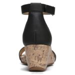 mujer Naturalizer sintético negro sandalia areda con cuña RTZ4T317 - Imagen 6
