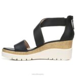 mujer Naturalizer sintético negro sandalia con cuña soul goodtimes RTZ4T572 - Imagen 3