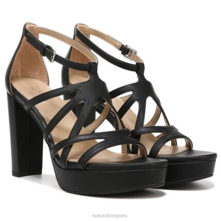 mujer Naturalizer sintético negro sandalia de vestir neón RTZ4T562