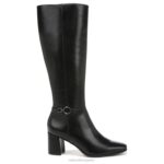 mujer Naturalizer sintético texturizado negro botas waylon de pantorrilla ancha hasta la rodilla RTZ4T600 - Imagen 2
