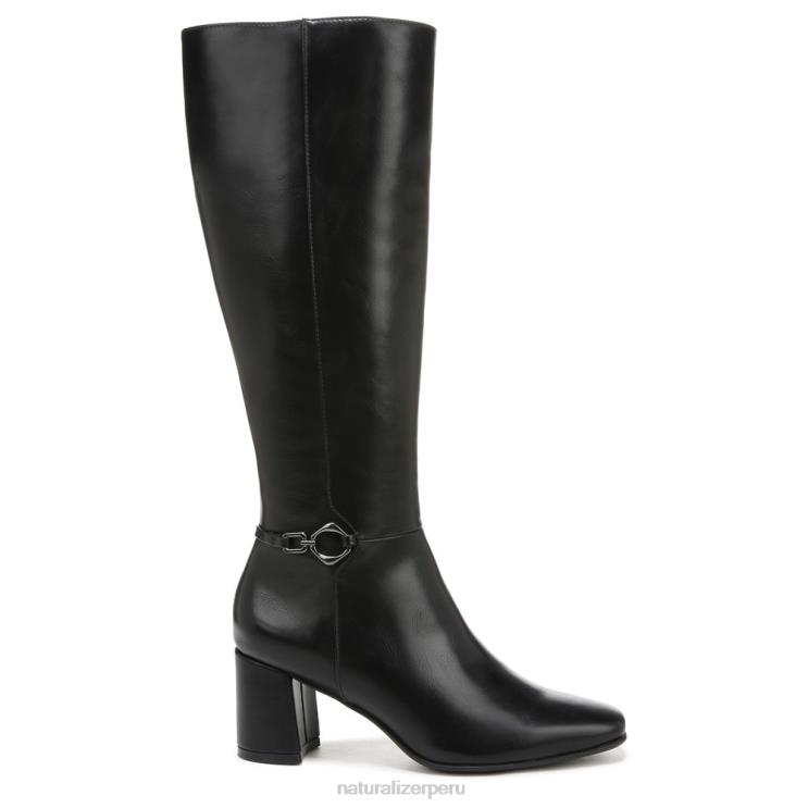 mujer Naturalizer sintético texturizado negro botas waylon de pantorrilla ancha hasta la rodilla RTZ4T600 - Imagen 2